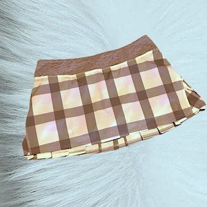 🌼😎 In Search Of Size 10- Lululemon Plaid Tennis Skirt Highlight Yellow Grey